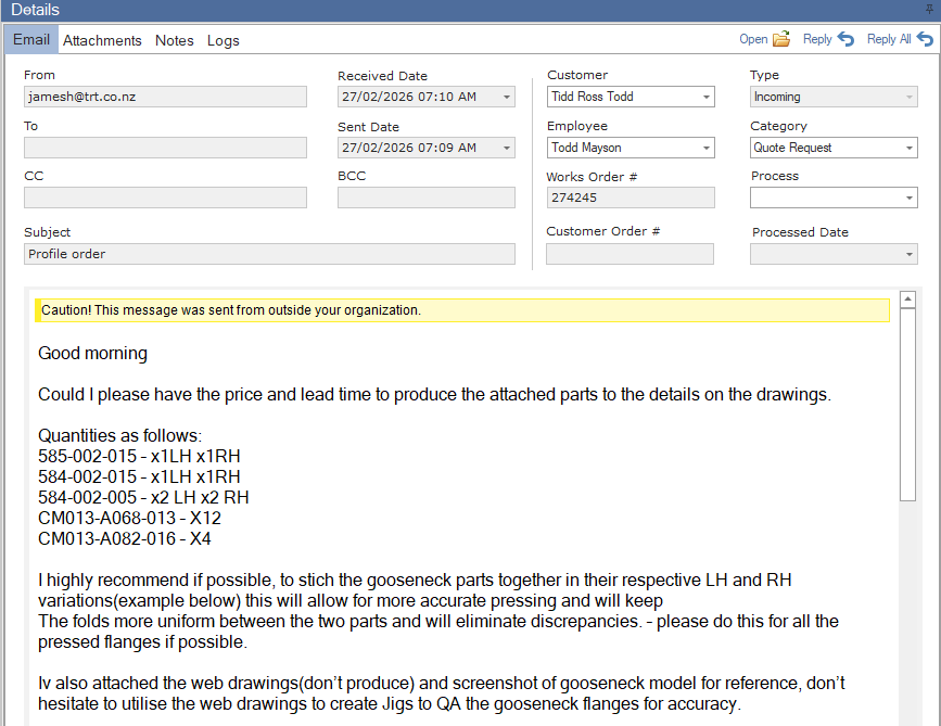 Centralised Email Management System screenshot